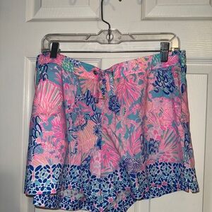 Lilly Pulitzer Bright Pink & blue Katia Shorts